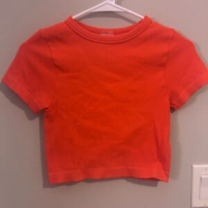 Vibrant Orange Women's Crop Top